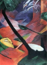 Franz Marc  - Peintures - Cerfs dans la forêt II
