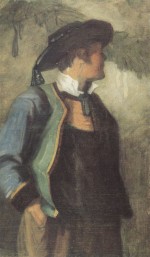 Franz Marc  - Peintures - Autoportrait en costume breton