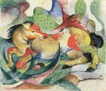 Franz Marc  - Peintures - cheval sautant 1