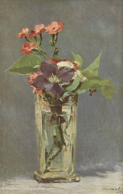 Clematis in a Crystal Vase