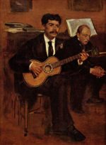 Edouard Manet - Bilder Gemälde - Der Gitarrist Pagans und Monsieur Degas