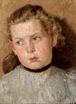 Fritz von Uhde - Bilder Gemälde - Bildnis eines Mädchens