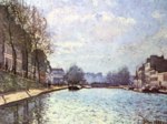 Alfred Sisley - Peintures - Vue sur le Canal Saint-Martin à Paris