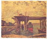 Alfred Sisley - Peintures - Pont en construction