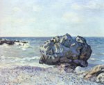 Alfred Sisley - Peintures - Baie de Langland avec rochers