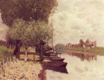 Alfred Sisley - paintings - The Seine at Bougival