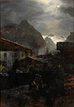Oswald Achenbach  - Bilder Gemälde - The Ziller Valley