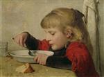 Bild:Suppe essendes Mädchen