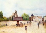 Alfred Sisley  - paintings - Moret am Loing im Regen