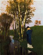 Arnold Böcklin - Bilder Gemälde - Herbstgedanken