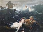 Arnold Böcklin  - Bilder Gemälde - Im Spiel der Wellen