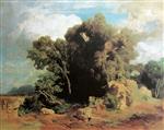 Arnold Böcklin  - Bilder Gemälde - Landschaft aus dem Pontinischen Sümpfen