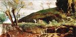 Arnold Böcklin  - Bilder Gemälde - Landschaft mit Jagdzug der Diana