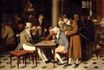 Louis Leopold Boilly - Bilder Gemälde - Game of Draughts at the Cafe Lamblin