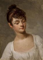 Louis Leopold Boilly  - Bilder Gemälde - Portrait of a young girl