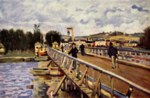 Alfred Sisley  - paintings - Footbridge at Argenteuil