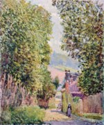 Alfred Sisley  - paintings - Strasse in Louveciennes im Schnee