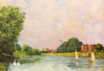 Alfred Sisley  - Peintures - Tamise à Hampton Court