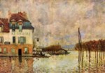Alfred Sisley  - paintings - ueberschwemmung von Port Marly