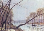 Alfred Sisley  - paintings - Ufer der Seine im Herbst