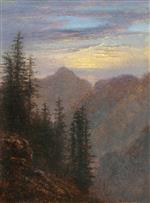 Carl Gustav Carus  - Bilder Gemälde - View of the Mountains at Dusk