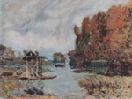 Alfred Sisley  - Bilder Gemälde - Wäscherinnen von Bougival