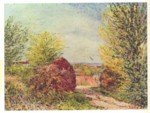 Alfred Sisley  - Peintures - Chemin à Veneux Nadon au printemps
