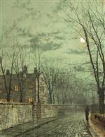 John Atkinson Grimshaw  - Bilder Gemälde - Under the Moonbeams
