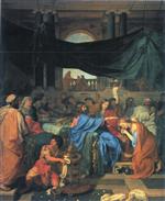 Bild:Gastmahl im Hause des Pharisäers mit Maria Magdalena zu Füßen Christi
