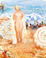Henri Lebasque - Bilder Gemälde - Bather on the Beach at Cannes