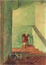 Henri Lebasque  - Bilder Gemälde - Child on the Stairs
