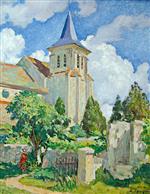 Henri Lebasque  - Bilder Gemälde - Church at Montevrain