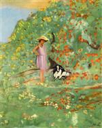 Henri Lebasque  - Bilder Gemälde - Girl and Her Goat