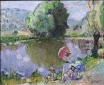 Henri Lebasque  - Bilder Gemälde - Girls by the River