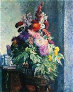 Henri Lebasque  - Bilder Gemälde - Interior with a Bouquet of Flowers