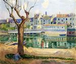 Henri Lebasque  - Bilder Gemälde - Lagny, View of the Quai de Pamponne