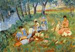 Bild:Les Andelys, The Lebasque Family by the Water