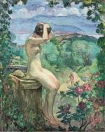 Henri Lebasque  - Bilder Gemälde - Nude by the Fountain