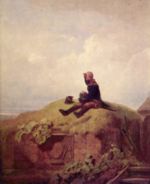 Carl Spitzweg - paintings - The knitting guard