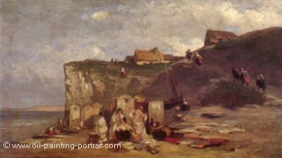 Women bath near Dieppe