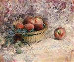 Henri Lebasque  - Bilder Gemälde - Still Life with Basket of Peaches