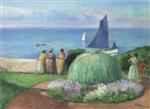 Henri Lebasque  - Bilder Gemälde - The Blue Sail at Prefailles