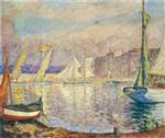 Henri Lebasque  - Bilder Gemälde - The Port at St Tropez