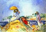Henri Lebasque  - Bilder Gemälde - Three Woman by the Sea