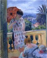 Henri Lebasque  - Bilder Gemälde - View of Esterel from the Balcony