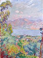 Henri Lebasque  - Bilder Gemälde - View of the Golf at Saint Tropez