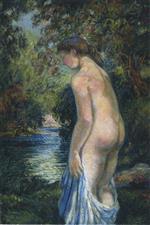 Bild:Young bathers by the river