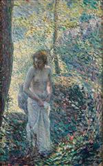 Henri Lebasque  - Bilder Gemälde - Young Girl in the Forest