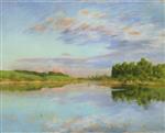 Isaak Iljitsch Lewitan  - Bilder Gemälde - By the Lake. Summer Evening