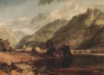 Joseph Mallord William Turner - Peintures - Bonneville, Haute-Savoie, avec le Mont Blanc
